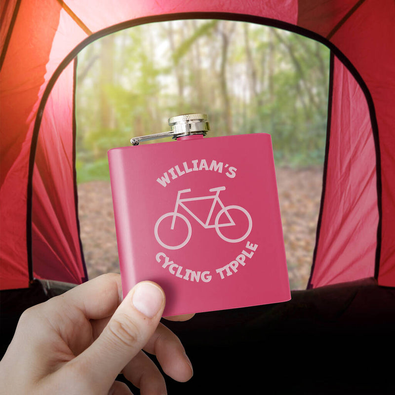Personalised Cycling Tipple Father's Day Hip Flask
