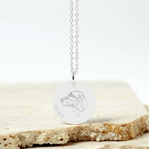 Personalised Dog Breed Silver Plated Necklace