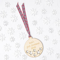 Personalised First Christmas Starry Christmas Bauble