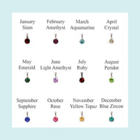 Personalised Folk Initial And Birthstone Necklace