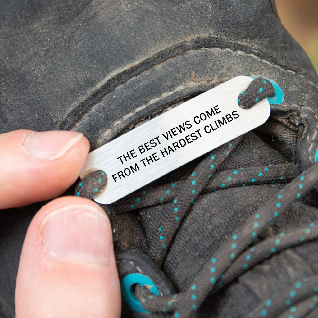 Personalised Hiking Walking Boot Tag