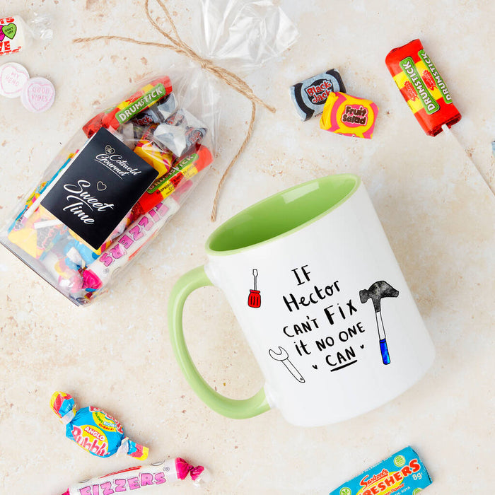 Personalised 'If... Can't Fix It, No One Can!' Mug and Sweet Set
