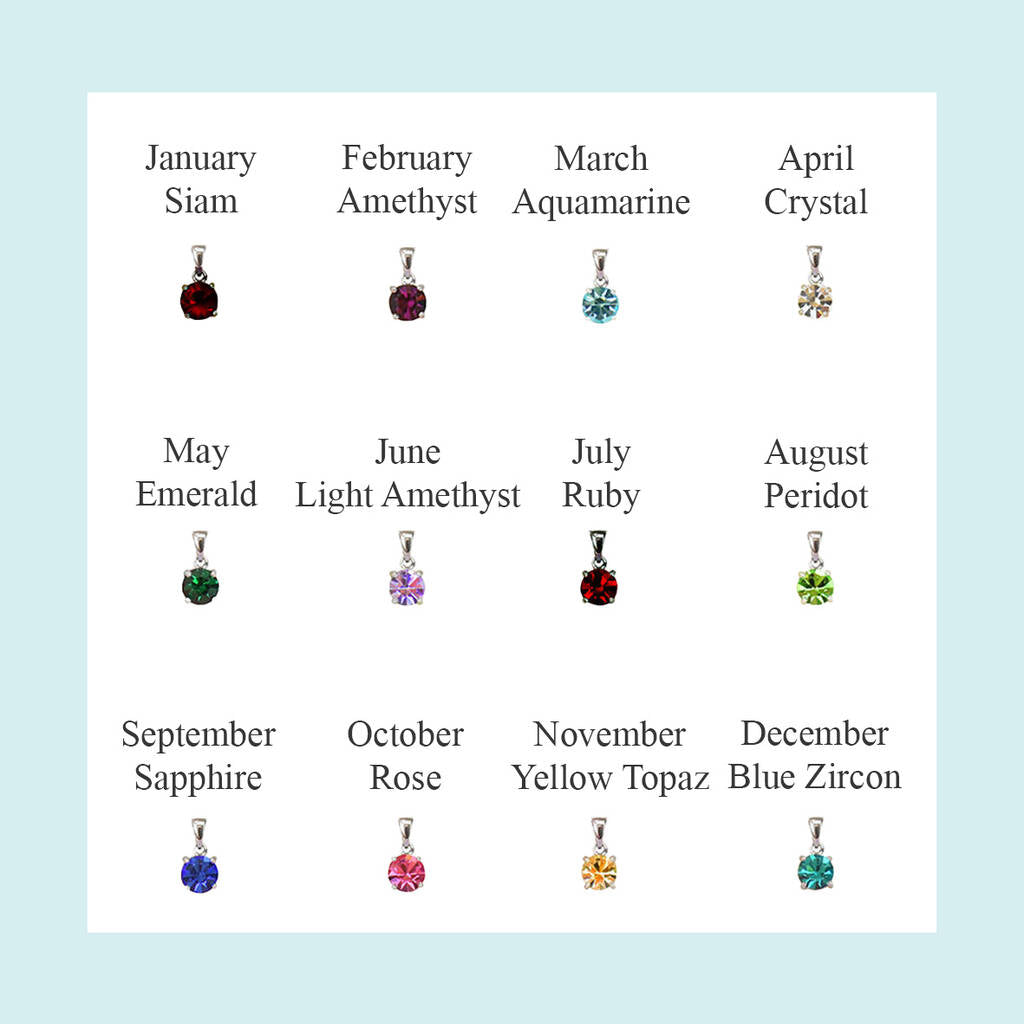 Personalised Initial and Birthstone Necklace