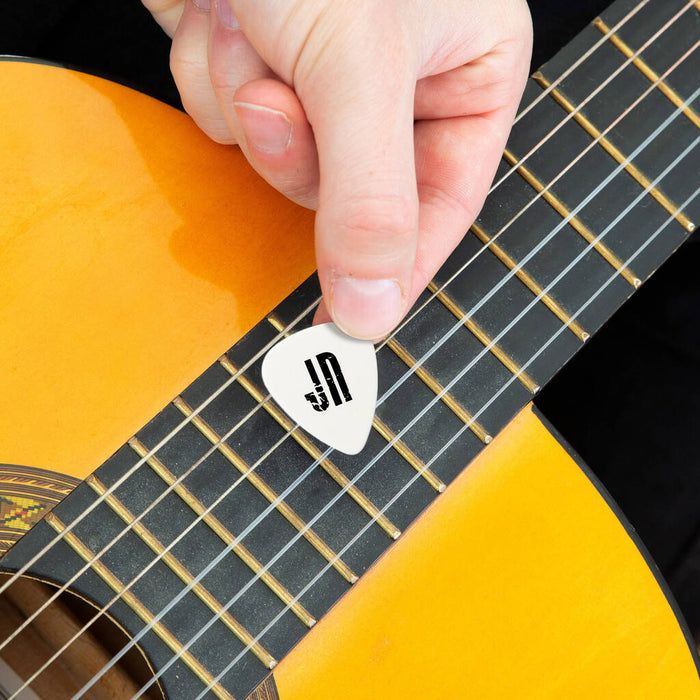 Personalised Initials Guitar Plectrum / Pick Coloured Set