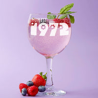 Personalised Mum Est. Flower Font Gin Glass