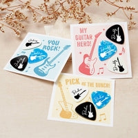 Personalised Name Guitar Plectrum / Pick Coloured Set