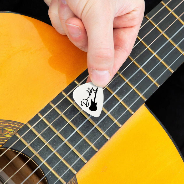 Personalised Name Guitar Plectrum / Pick Coloured Set