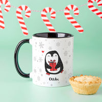Personalised Penguin Winter Mug