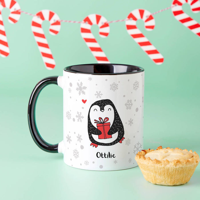 Personalised Penguin Winter Mug