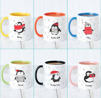 Personalised Penguin Winter Mug