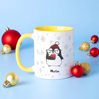 Personalised Penguin Winter Mug