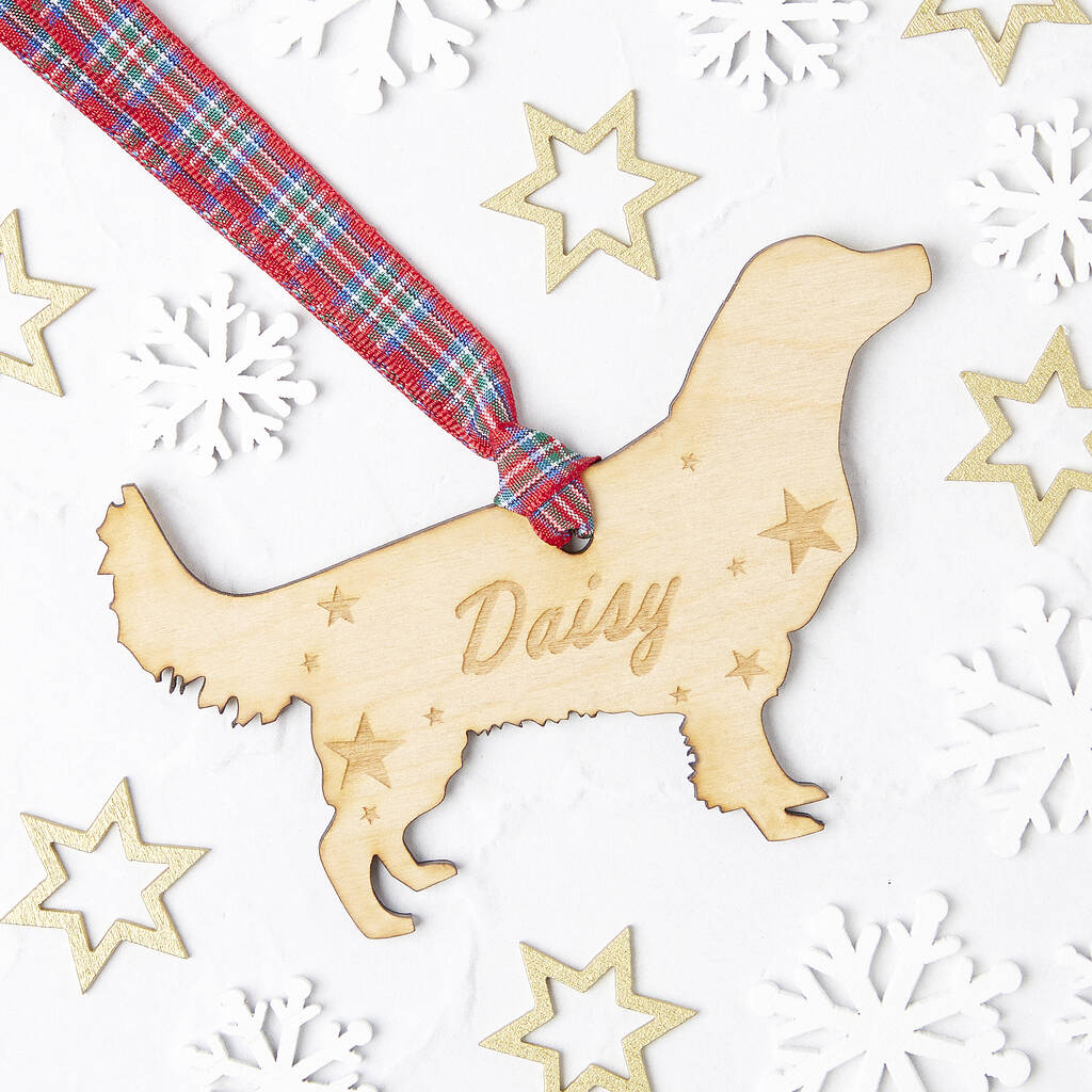 Personalised Pet Name And Shape Christmas Decoration