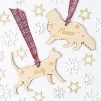 Personalised Pet Name And Shape Christmas Decoration