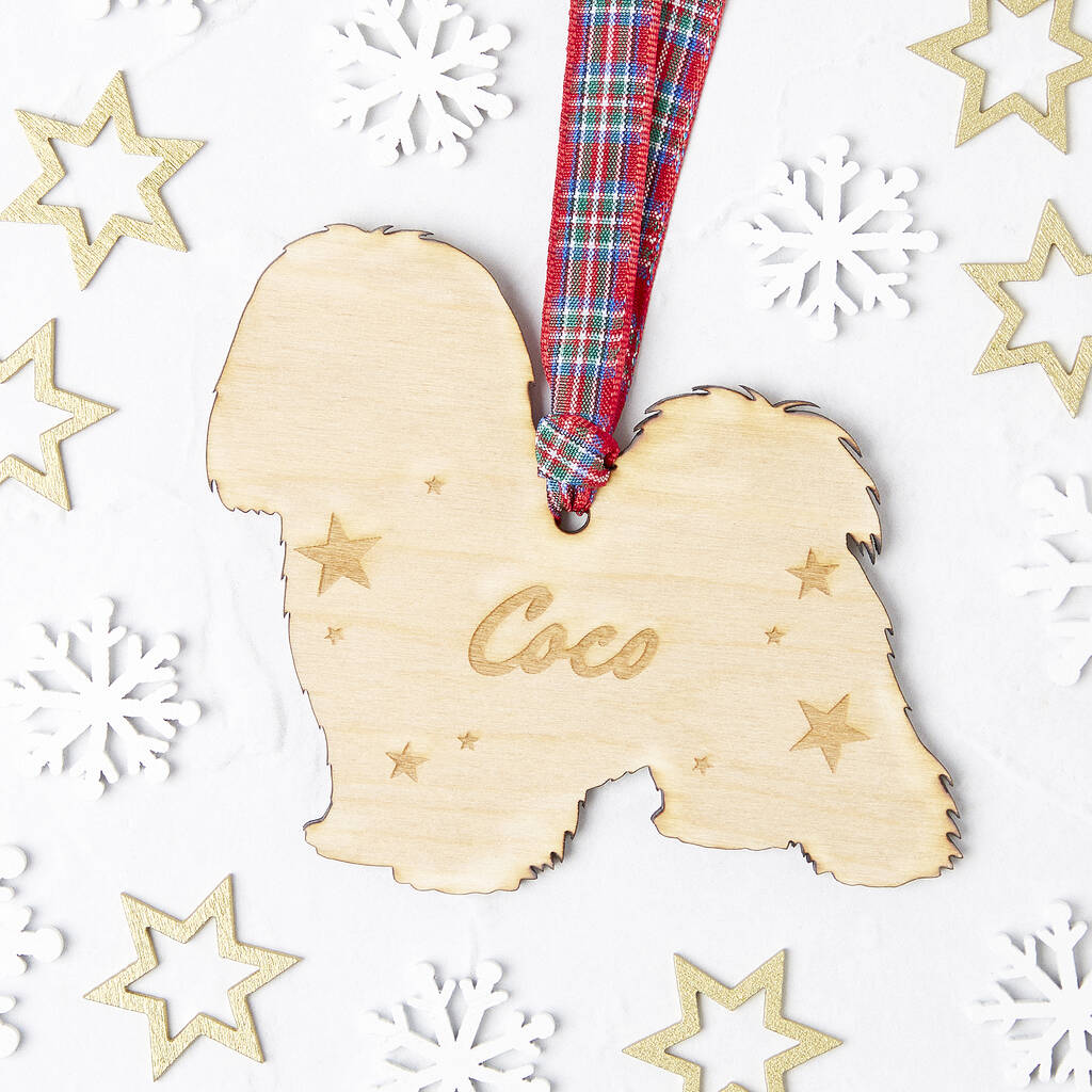 Personalised Pet Name And Shape Christmas Decoration
