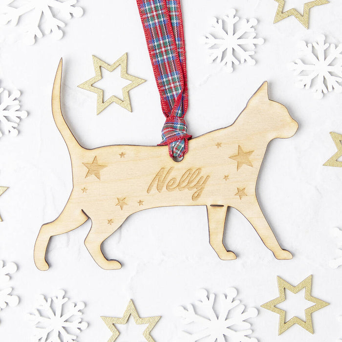 Personalised Pet Name And Shape Christmas Decoration