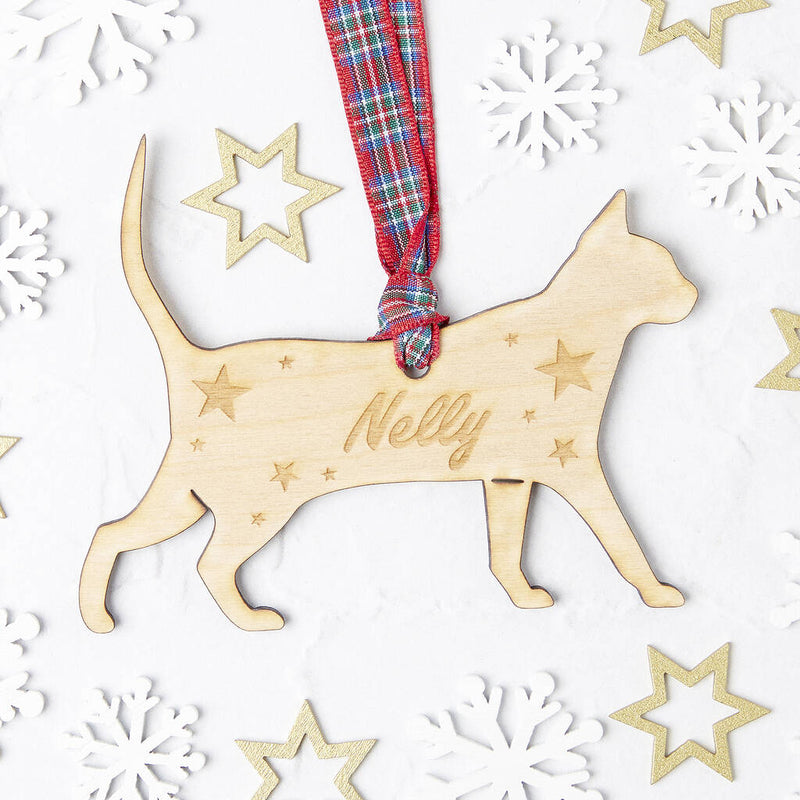 Personalised Pet Name And Shape Christmas Decoration