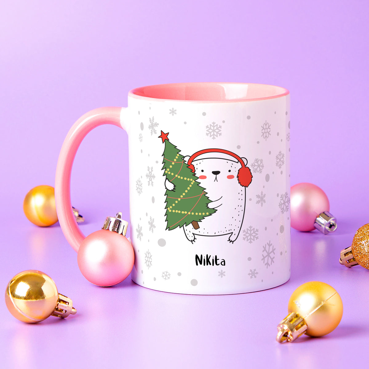 Personalised Polar Bear Winter Mug