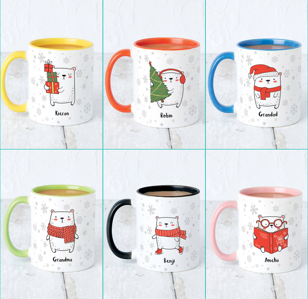 Personalised Polar Bear Winter Mug