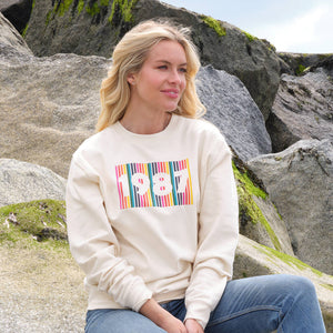 Personalised Rainbow Birth Year Sweatshirt Jumper