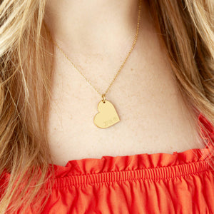 Personalised Special Date Gold Plated Heart Necklace