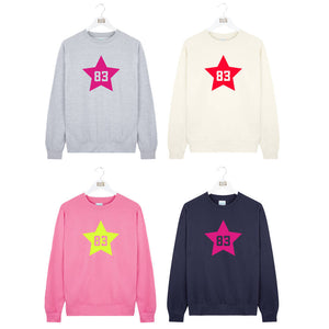 Personalised STAR Birth Year Sweatshirt Jumper