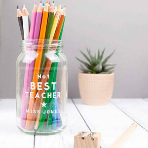 Personalised Teacher Desk Tidy Jar