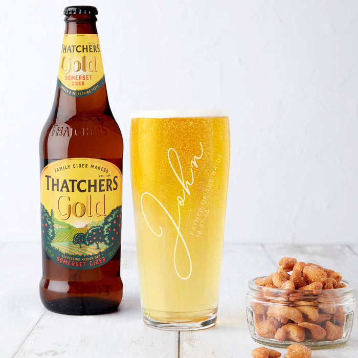 Personalised Wedding Father of The Bride Beer Glass