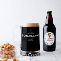 Personalised 'Worlds Greatest Son In Law' Beer Tankard