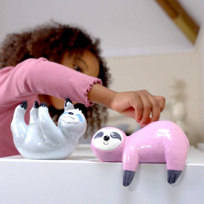 Pink Or Grey Sloth Money Box