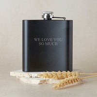 Piste Again' Engraved Hip Flask