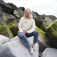 Rainbow Neon Hearts Mum Sweatshirt