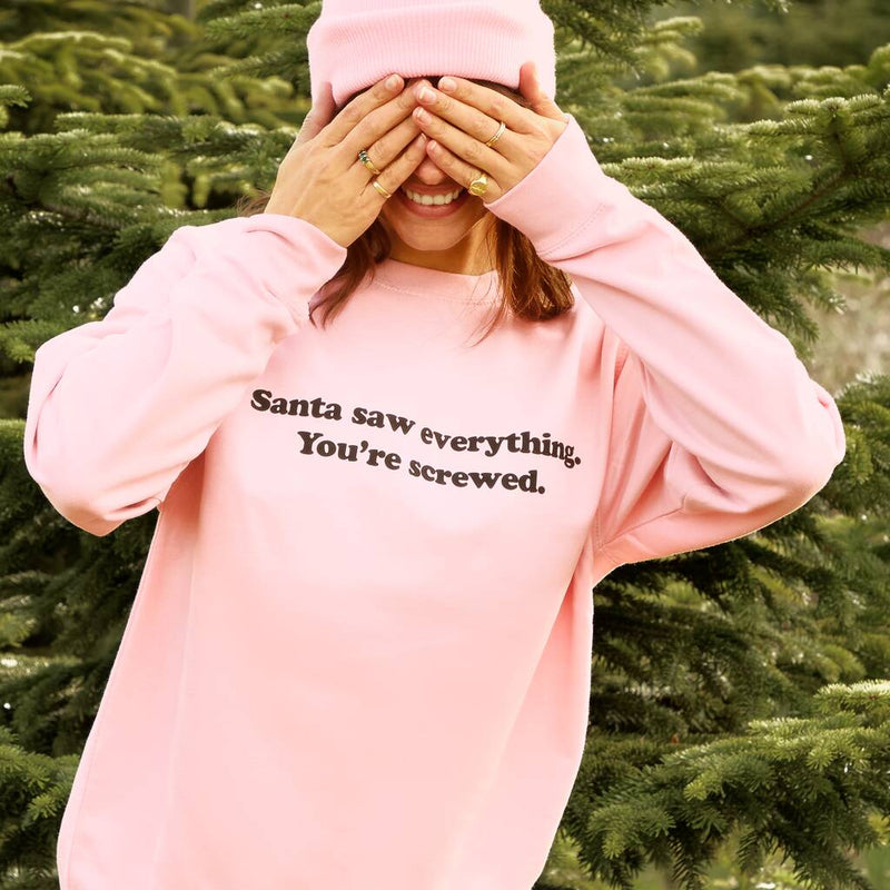Santa Saw Everything Women's Christmas Sweatshirt