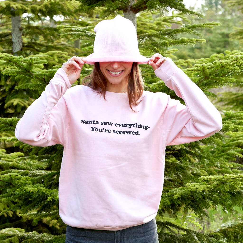 Santa Saw Everything Women's Christmas Sweatshirt