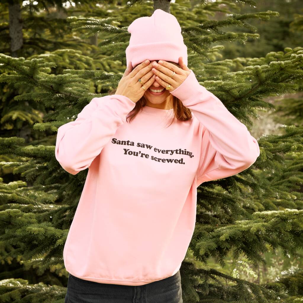 Santa Saw Everything Women's Christmas Sweatshirt