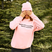 Santa Saw Everything Women's Christmas Sweatshirt