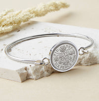 70th Birthday 1955 Or 1956 Sixpence Coin Bangle Bracelet