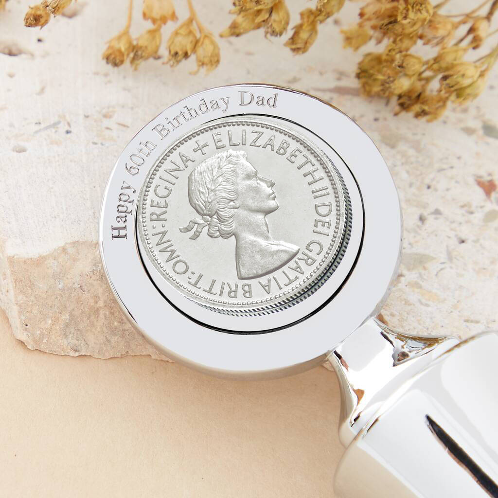 Sixpence 60th Birthday 1966 Coin Bottle Stopper