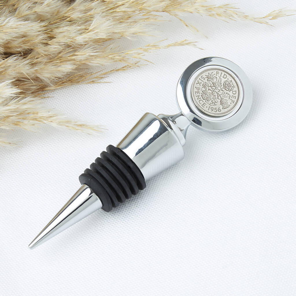 Sixpence 70th Birthday 1956 Coin Bottle Stopper