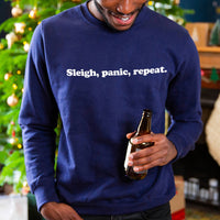 Sleigh, Panic, Repeat Men's Christmas Jumper
