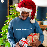 Sleigh, Panic, Repeat Men's Christmas Jumper