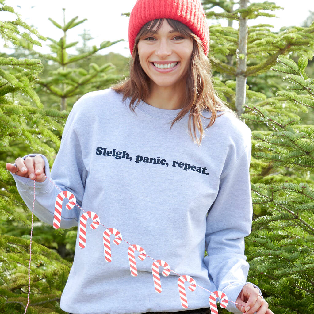 Sleigh, Panic, Repeat Women's Christmas Jumper