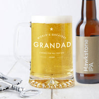 'Worlds Greatest Grandad' Personalised Beer Tankard Father's Day Gift
