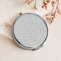 Spiral Message Personalised Compact Mirror