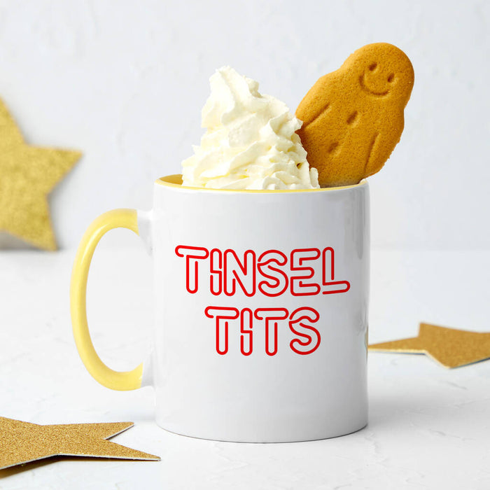 Tinsel Tits Christmas Mug