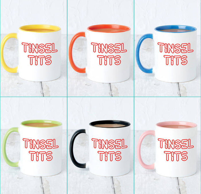 Tinsel Tits Christmas Mug