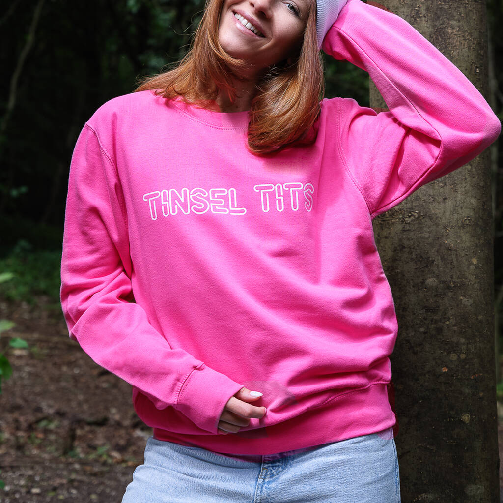 Tinsel Tits Glitter Christmas Sweatshirt Jumper Ellie Ellie