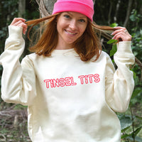 Tinsel Tits Glitter Christmas Jumper Sweatshirt