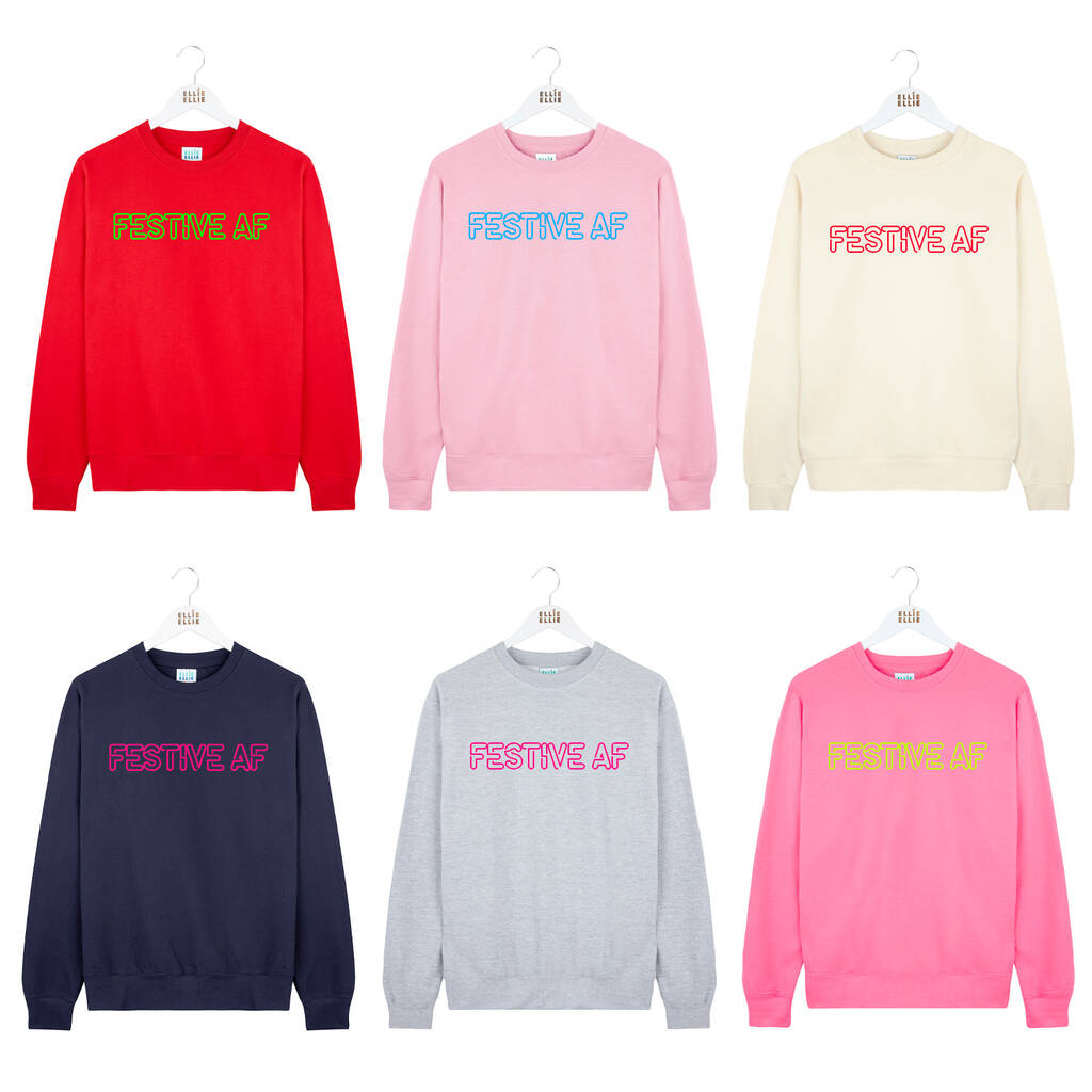 Festive AF Unisex Christmas Jumper Sweatshirt