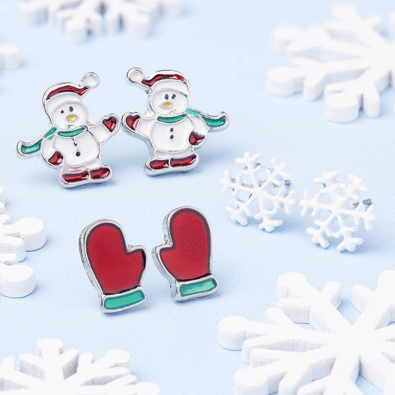 Winter Wonderland Silver Plated Christmas Earring Set