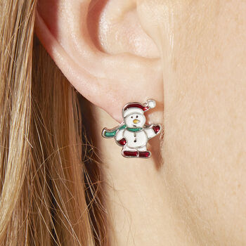 Winter Wonderland Silver Plated Christmas Earring Set